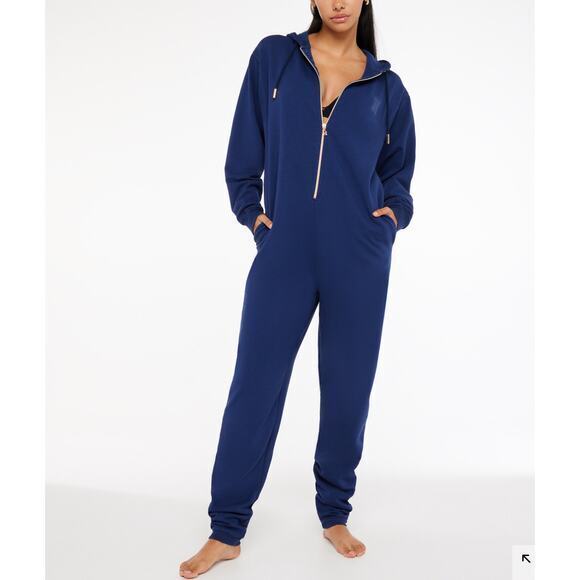 Savage X Fenty Forever savage hooded unisex onesie in royal boss blue small NWT - Picture 1 of 10